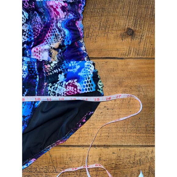 Womens MAGICSUIT Claudia Boa Green Blue Pink Snake‎ Halter Bathing Suit Size 12 - Picture 5 of 10